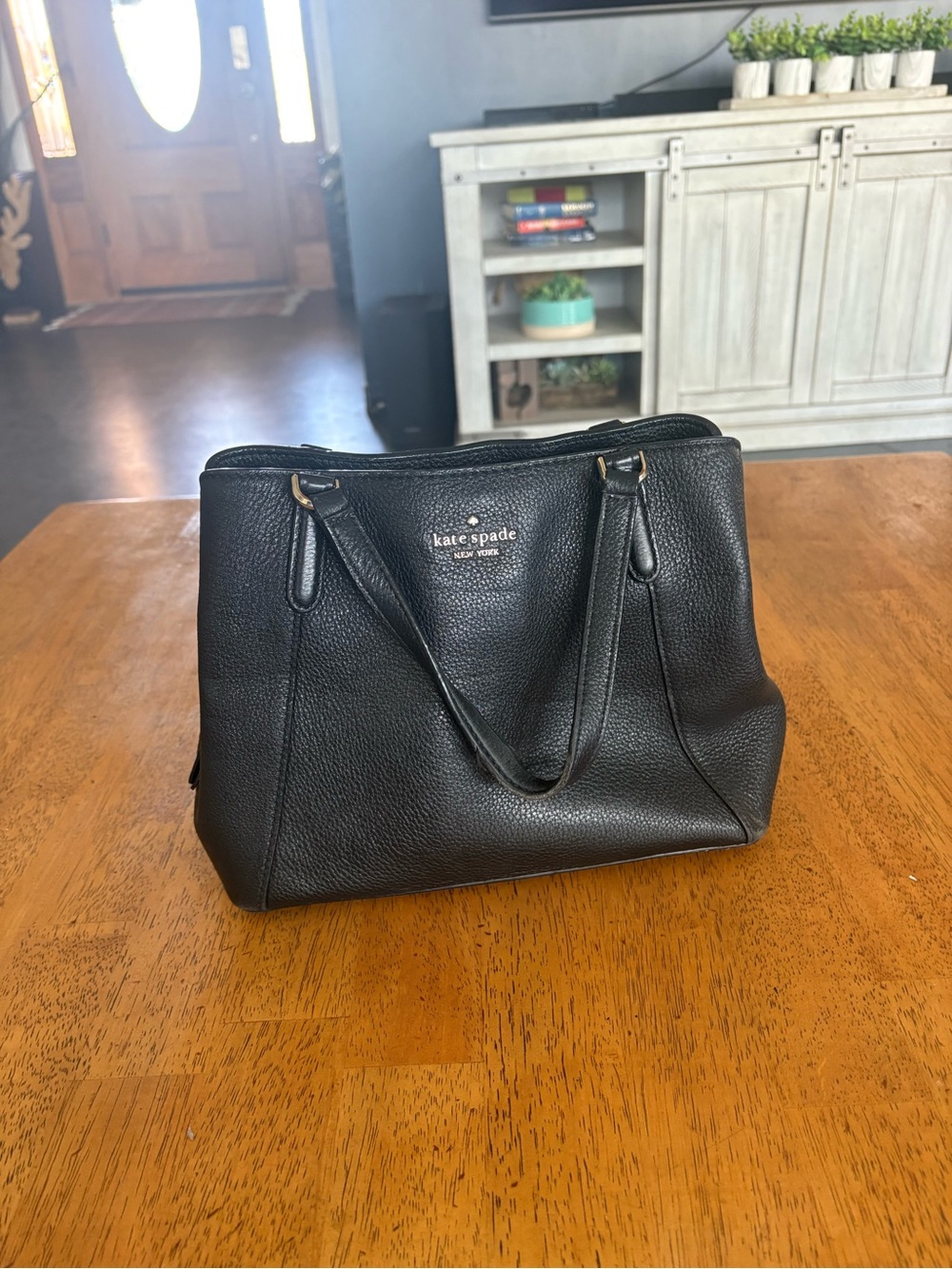 kate spade Black Pebbled Leather Shoulder Bag